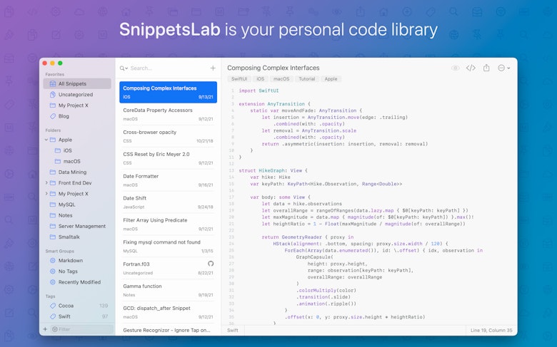 SnippetsLab is your personal code library