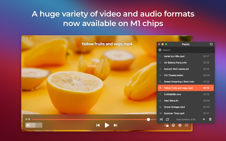 A huge variety of video and audio formats now available on M1 chips