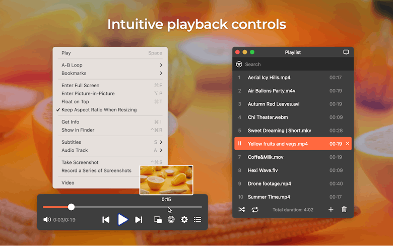Intuitive playback controls