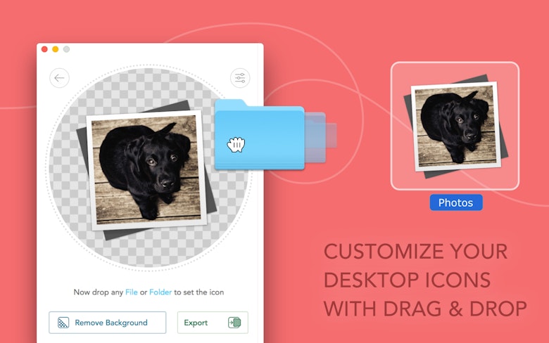 Customize your desktop icons with drag & drop