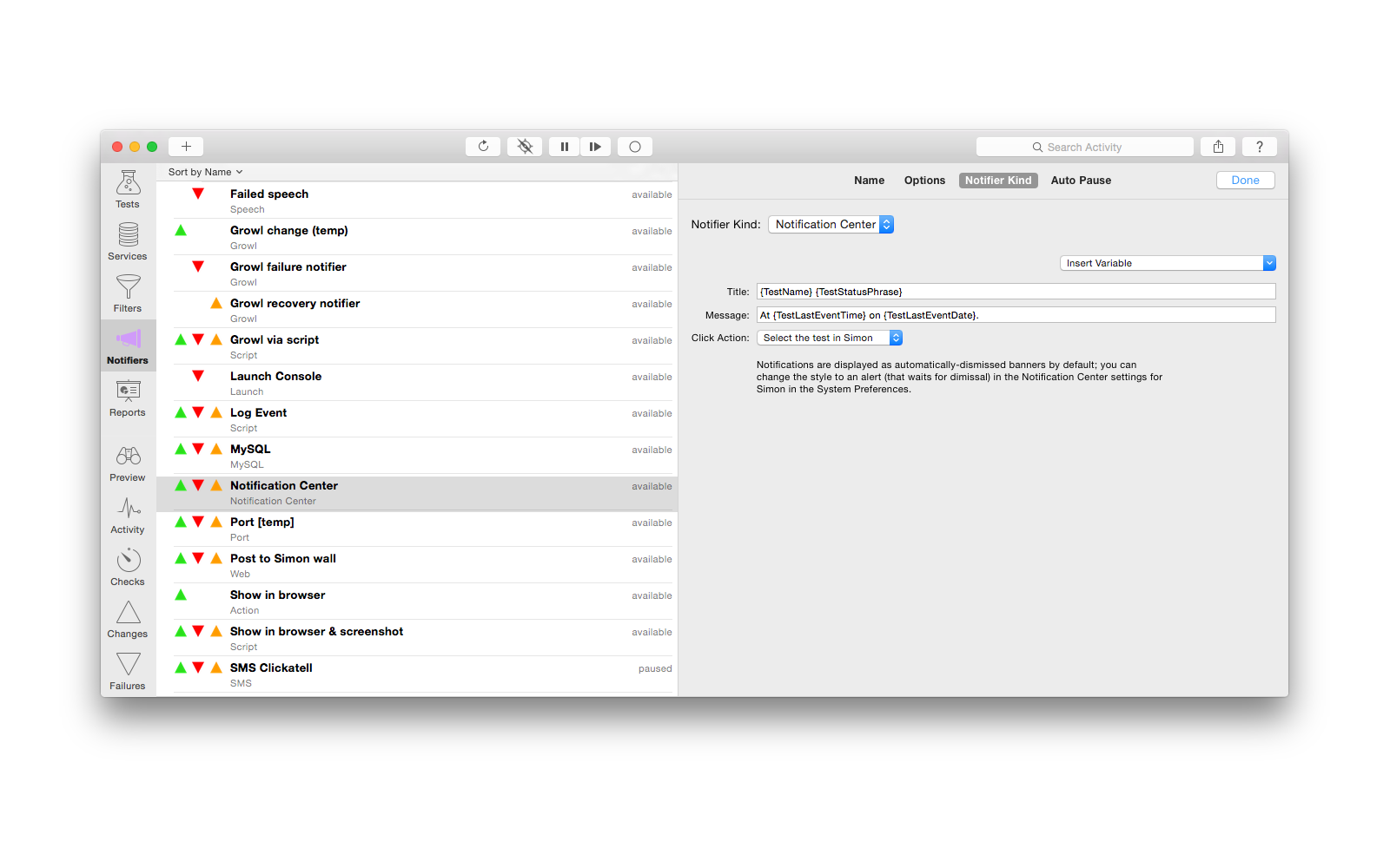 Simon Screenshot Notifications