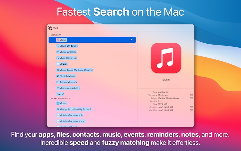 Fastest Search on the Mac