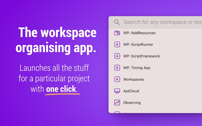 The workspace organising app.