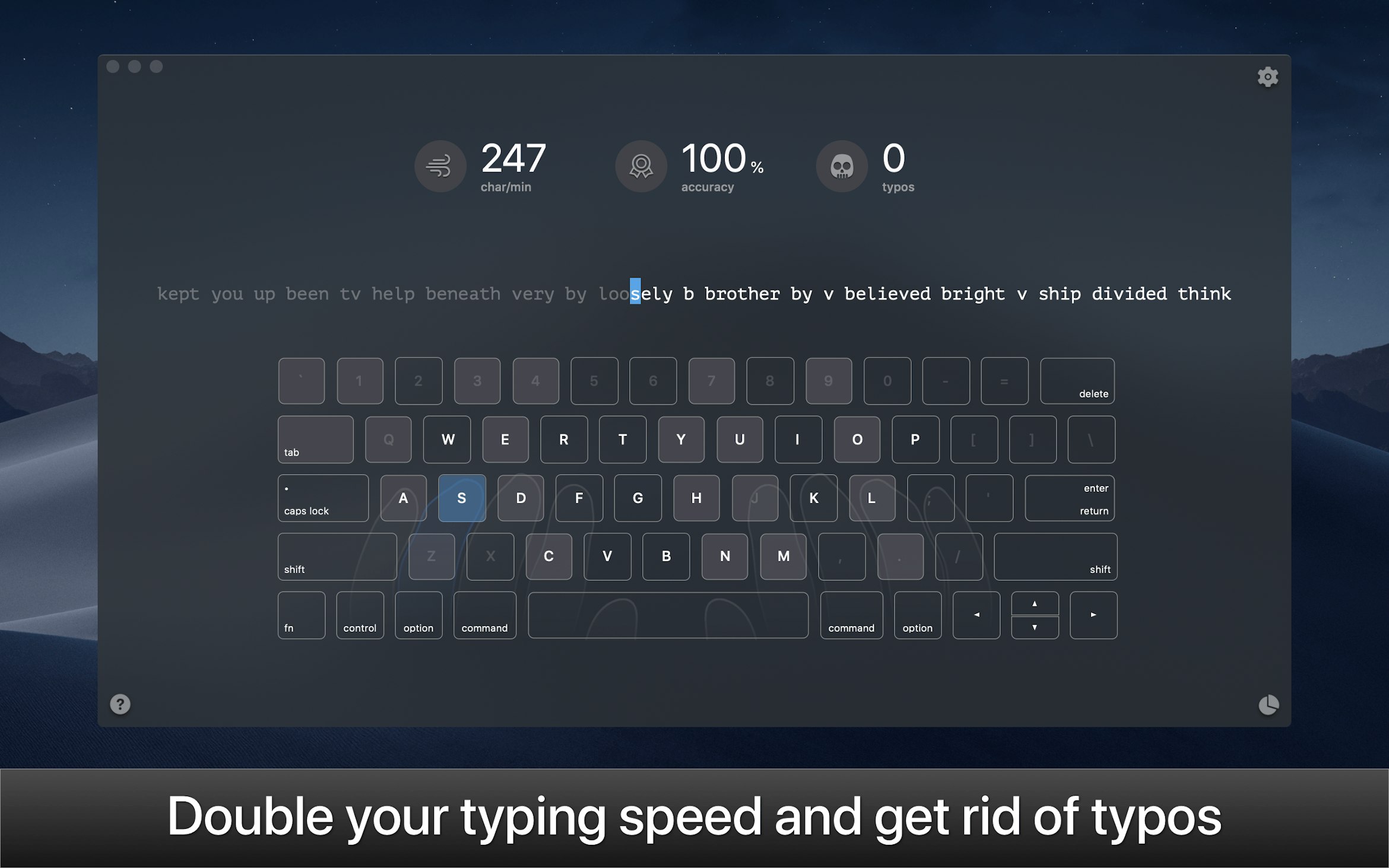 KeyKey Typing Tutor on Setapp | The best app to improve typing speed on Mac