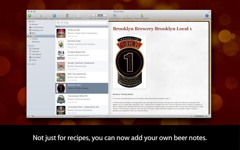 Not just for recipes, you can now add your own beer notes.
