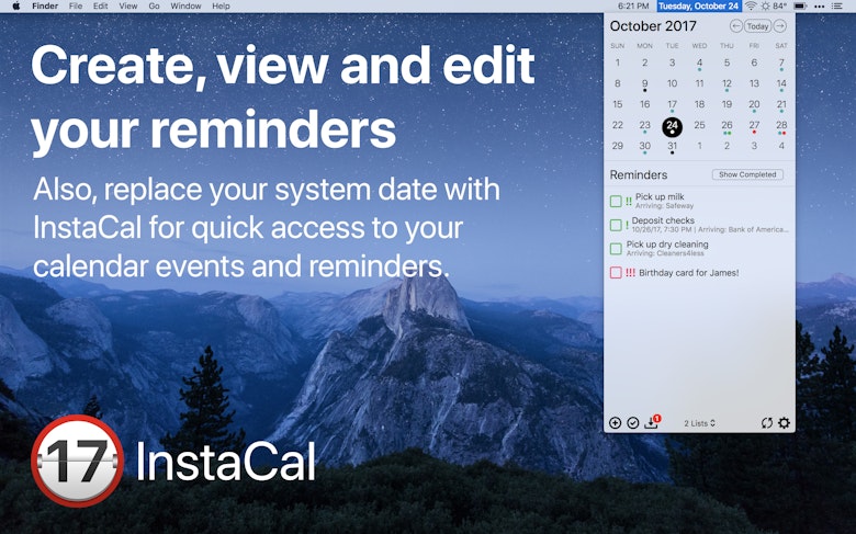 Create, view and edit your reminders