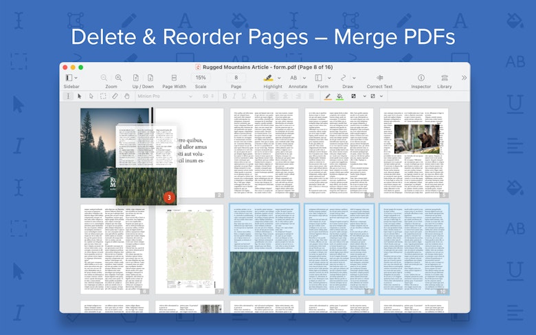 Delete & Reorder Pages - Merge PDFs