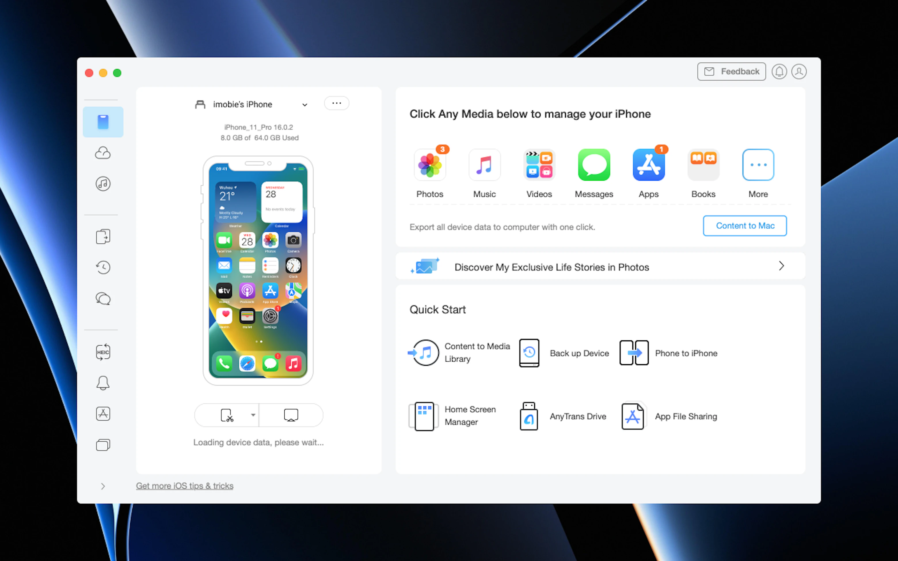 AnyTrans on Setapp | An all-embracing file transferring tool