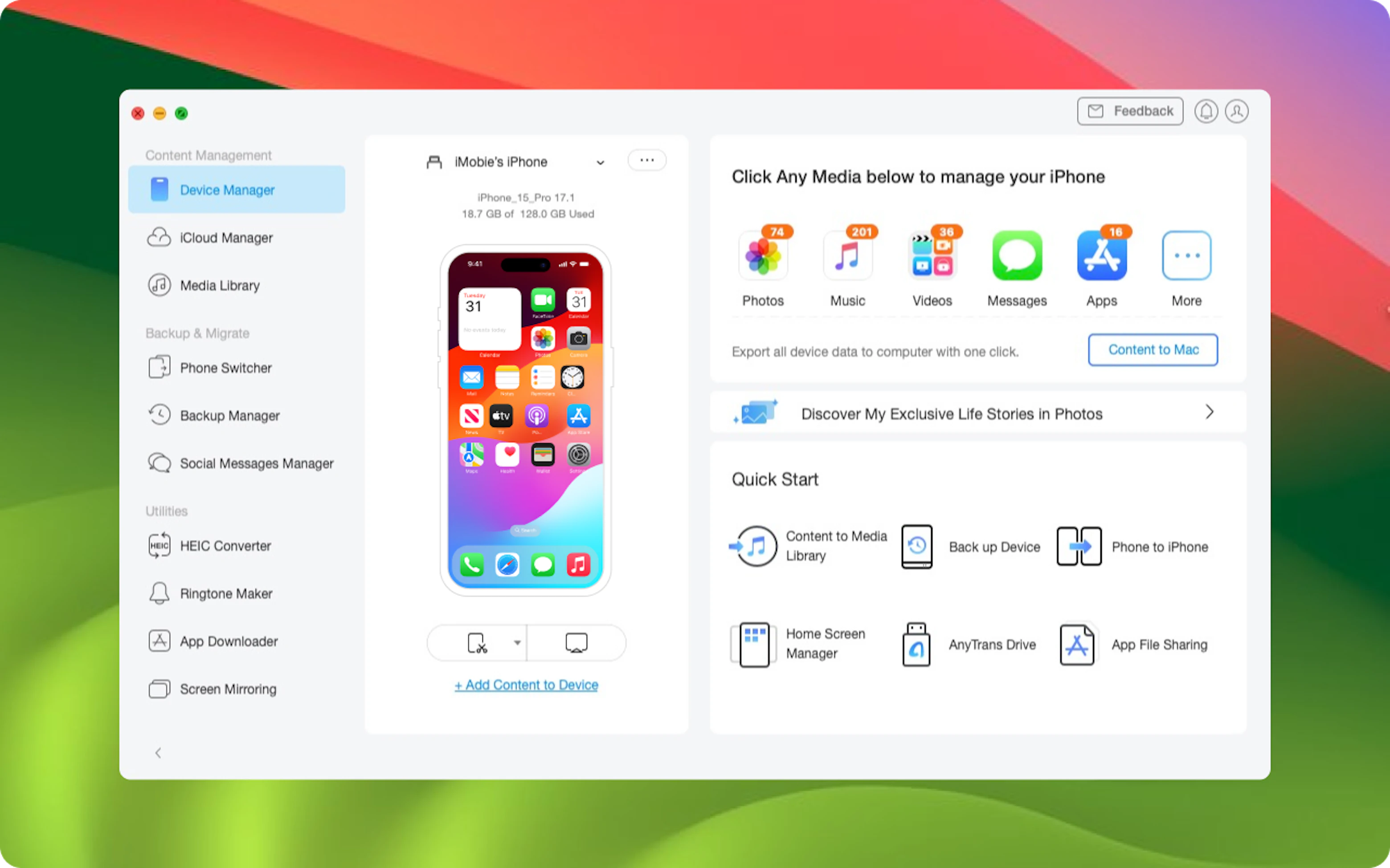 AnyTrans on Setapp | An all-embracing file transferring tool