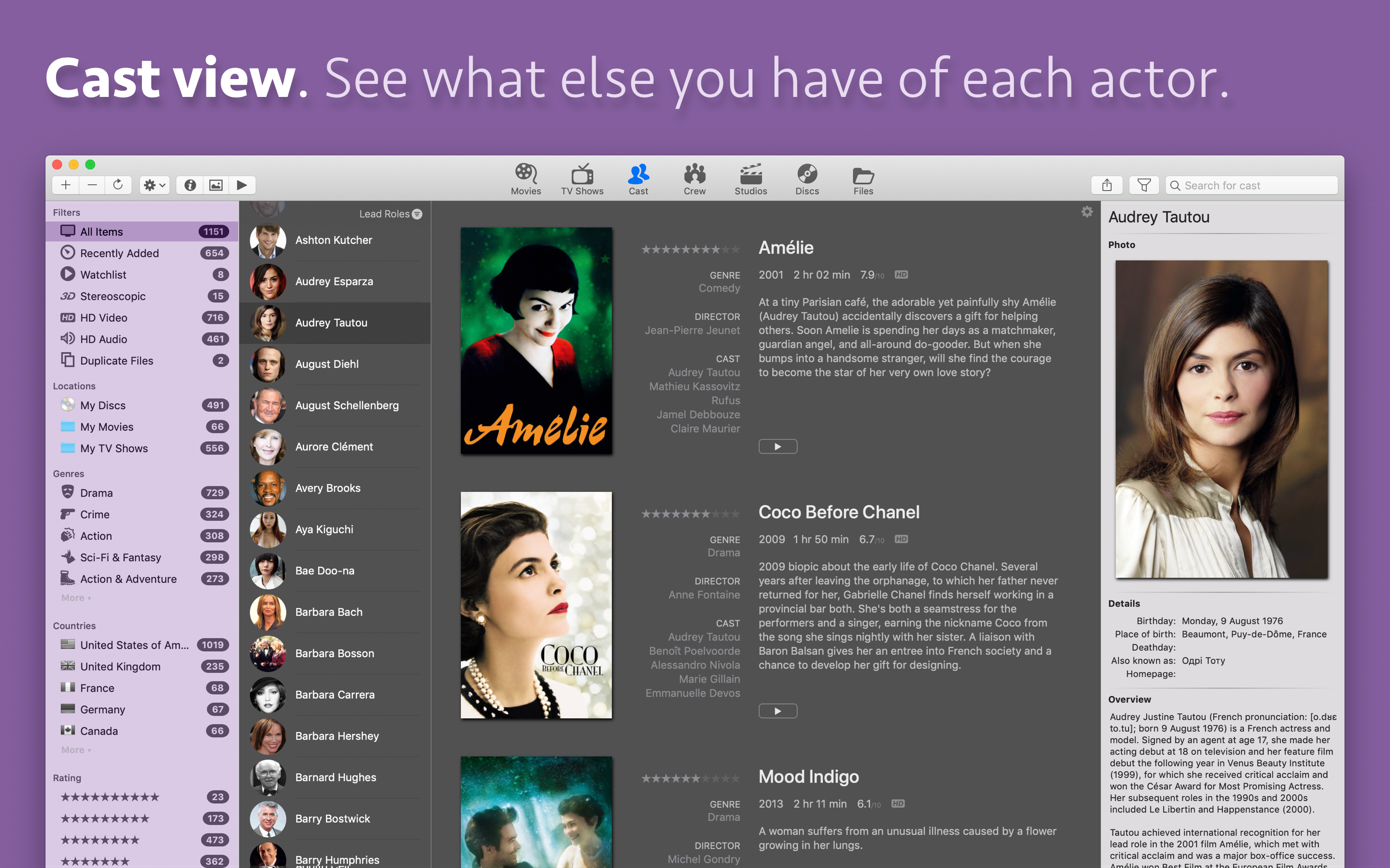 movie collection software for mac