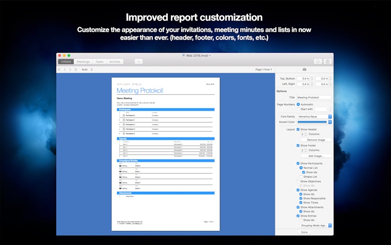 Improved report customization