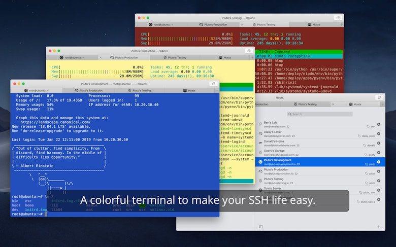 A colorful terminal to make your SSH life easy.