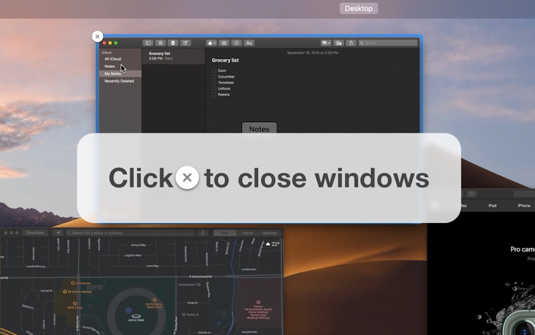 Click to close windows