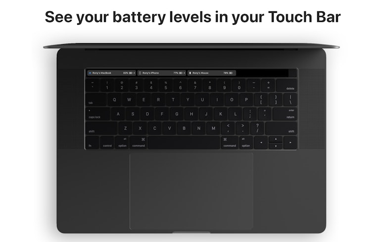 See your battery levels in your Touch Bar