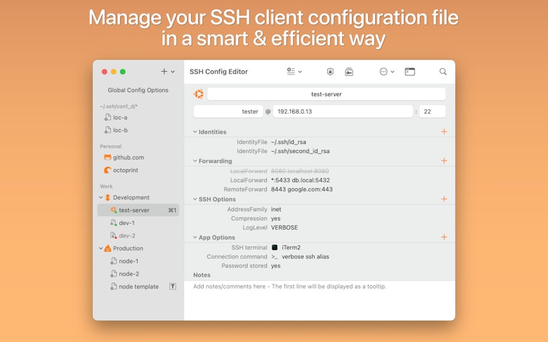 Manage your SSH client configuration file in a smart & efficient way