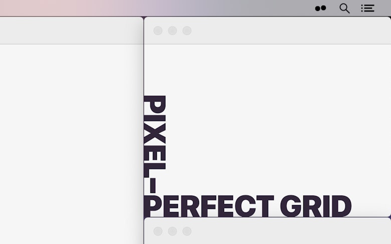 Pixel-perfect grid