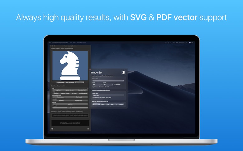 Always high quality results, with SVG & PDF vector support