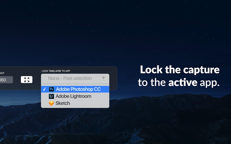 Lock the capture to the active app.