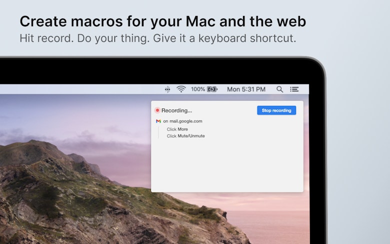 Create macros for your Mac and the web
