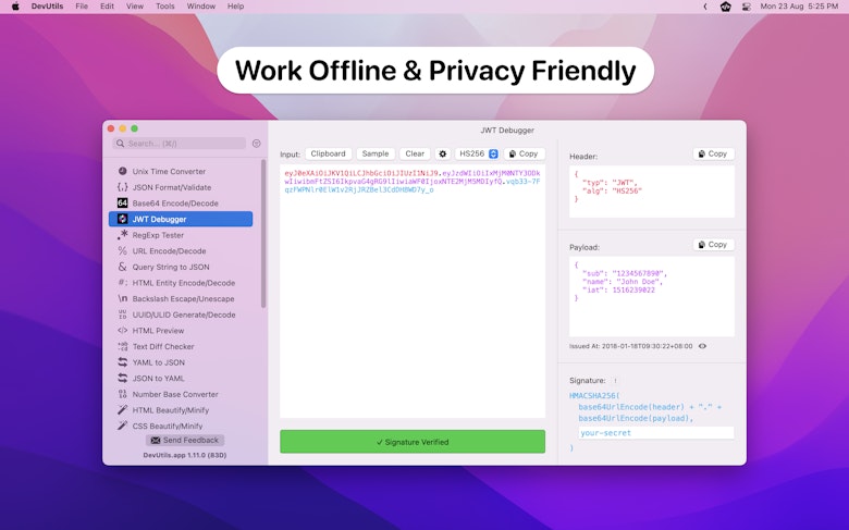 Work Offline & Privacy Friendly