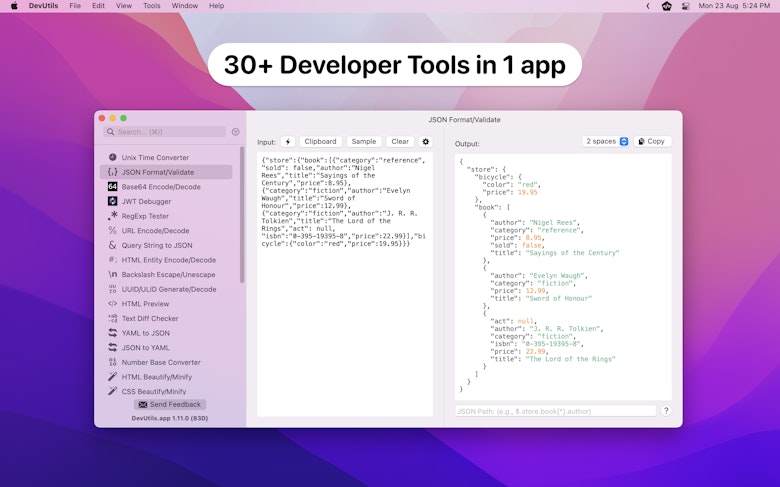 30+ Developer Tools in 1 app