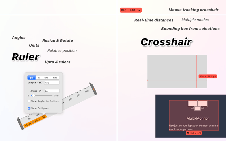 Ruller and Crosshair tools