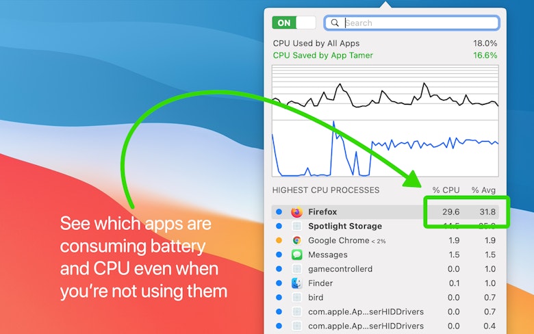 See which apps are consuming battery and CPU even when you're not using them