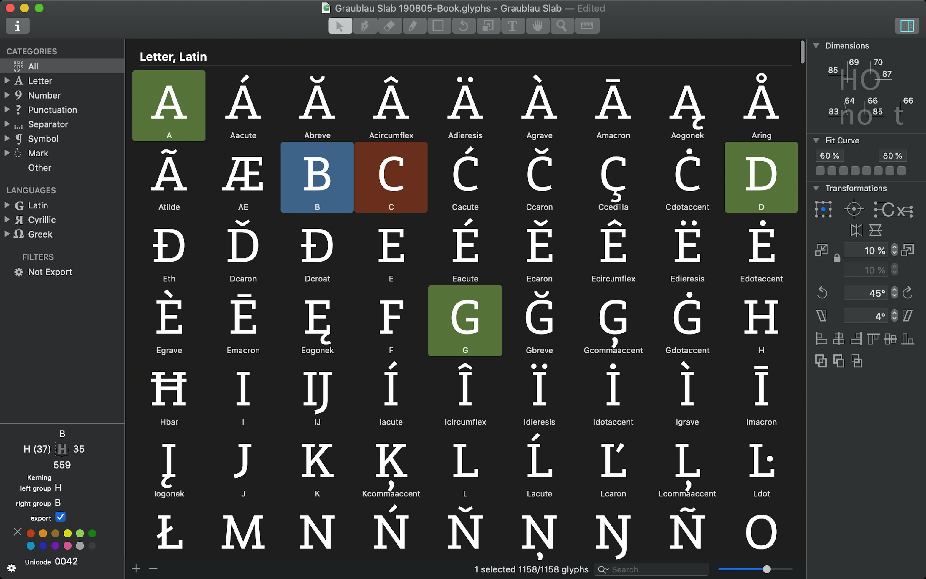 Glyphs Mini on Setapp Lightweight Mac font editor