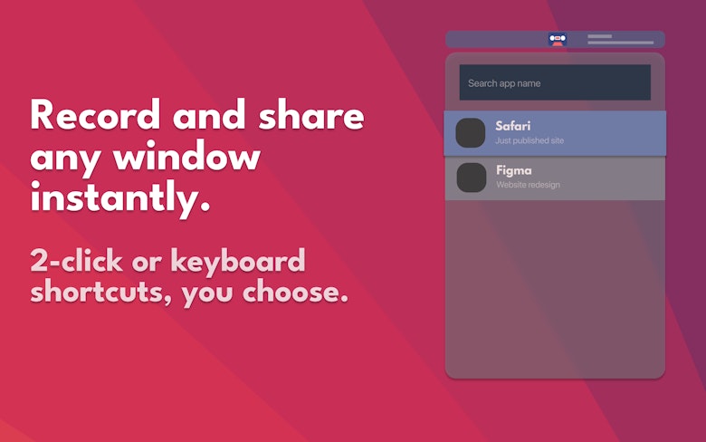 Record and share any window instantly