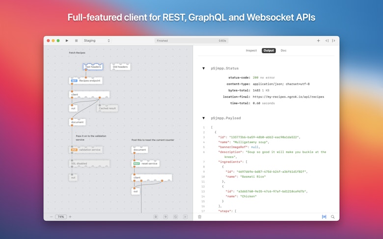Full-featured client for REST, GraphQL, and Websocket APIs