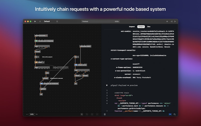 Intuitively chain requests with a powerful node based system