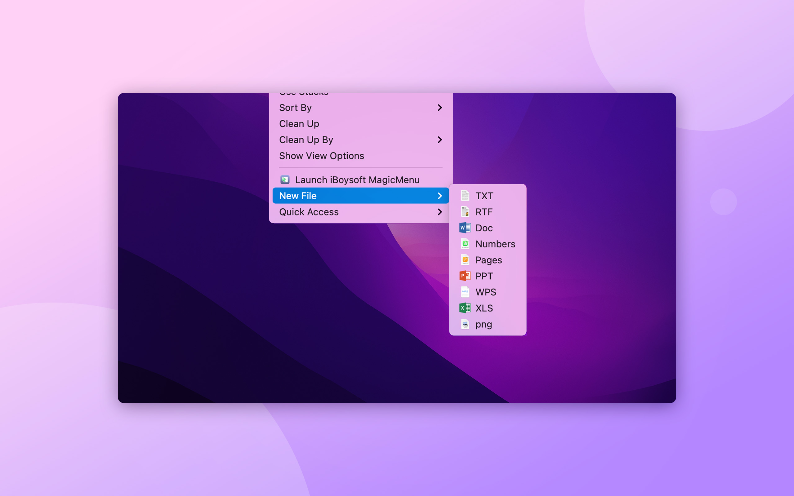 Screenshot of iBoysoft MagicMenu