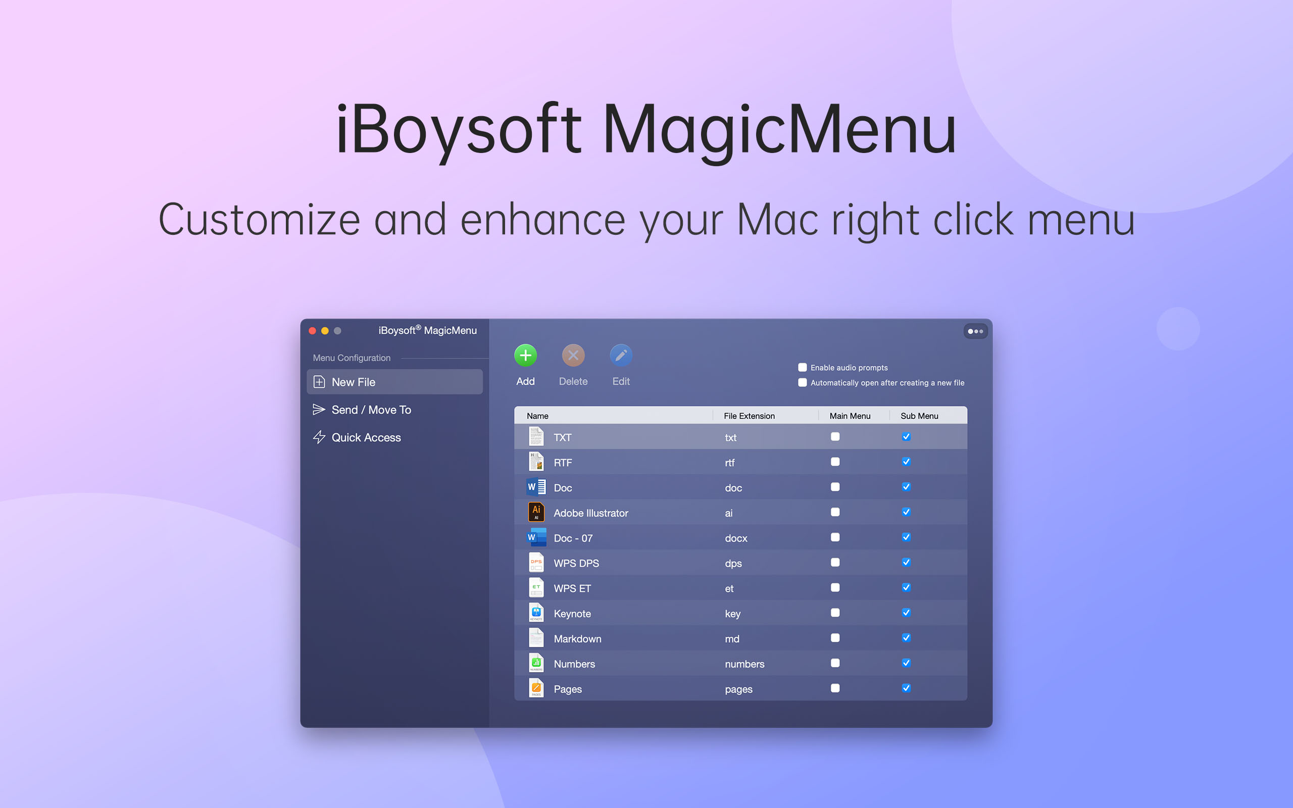 Screenshot of iBoysoft MagicMenu