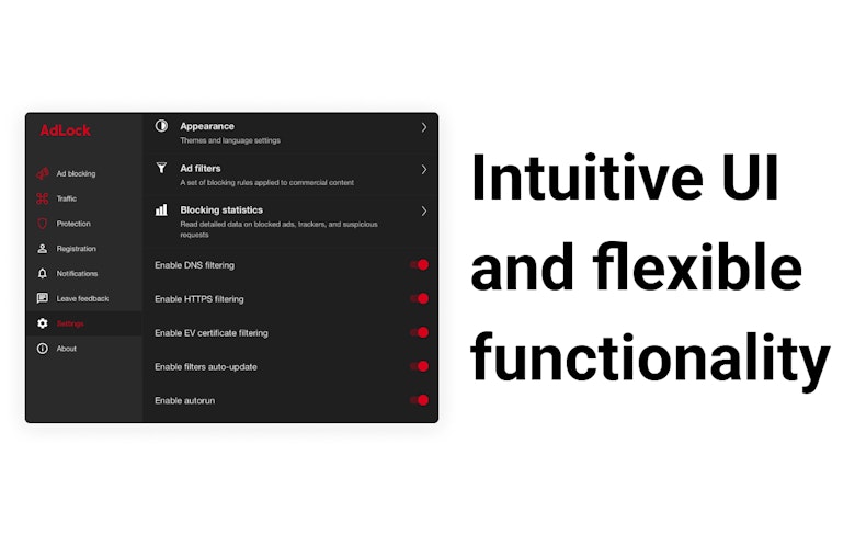 Intuitive UI and flexible functionality
