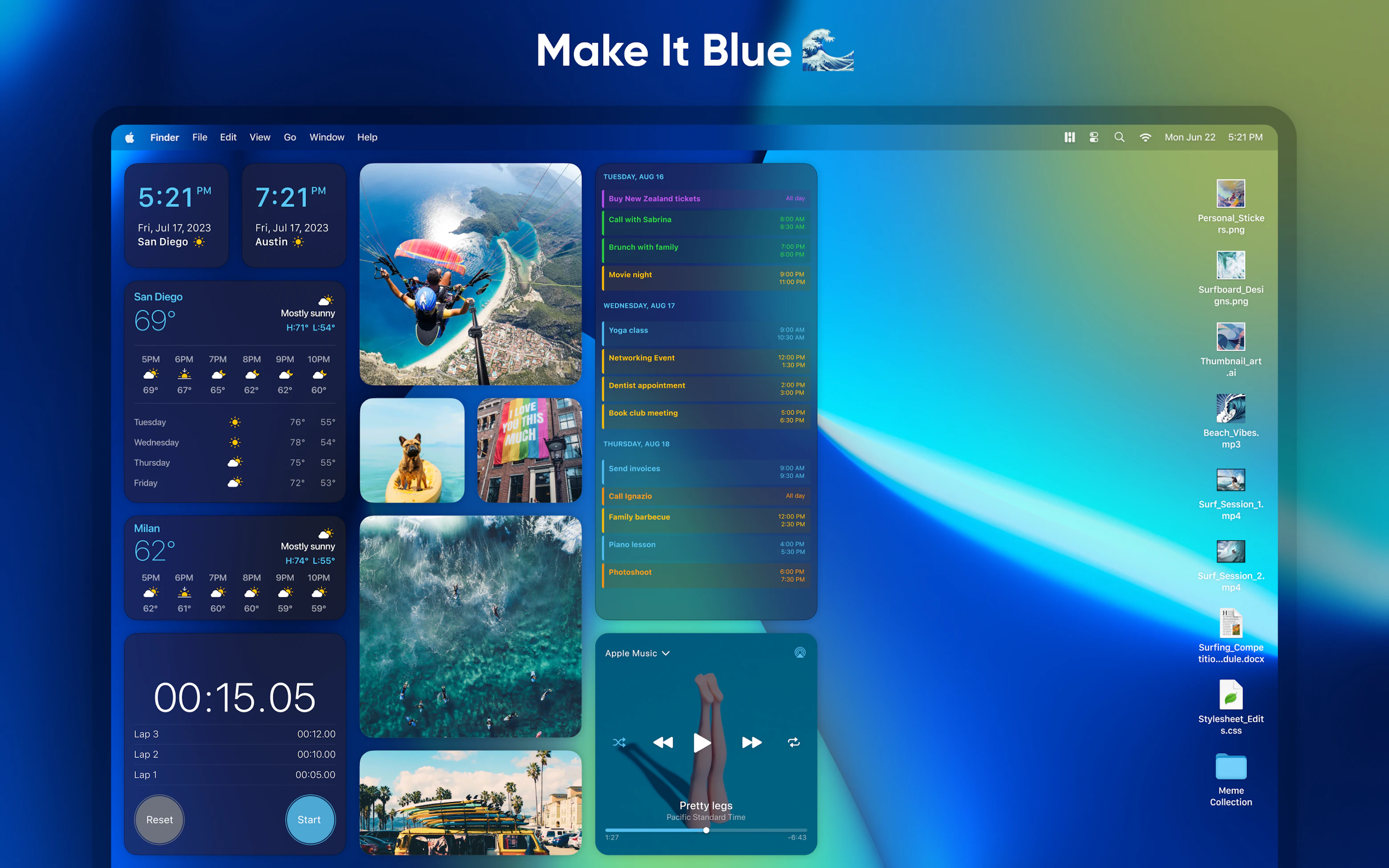 WidgetWall on Setapp | Add widgets to Mac desktop