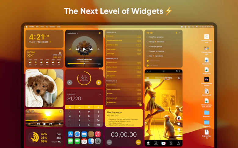 WidgetWall on Setapp | Add widgets to Mac desktop