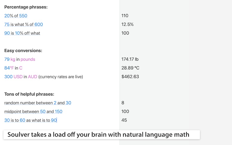 Soulver takes a load off your brain with natural language math
