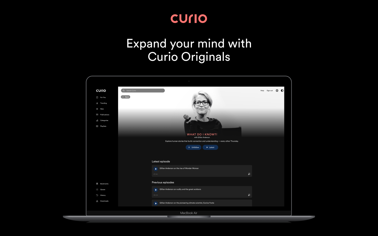 Curio Offline Downloads Screenshot