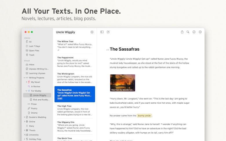 All Your Texts. In One Place. Novels, lectures, articles, blog posts.