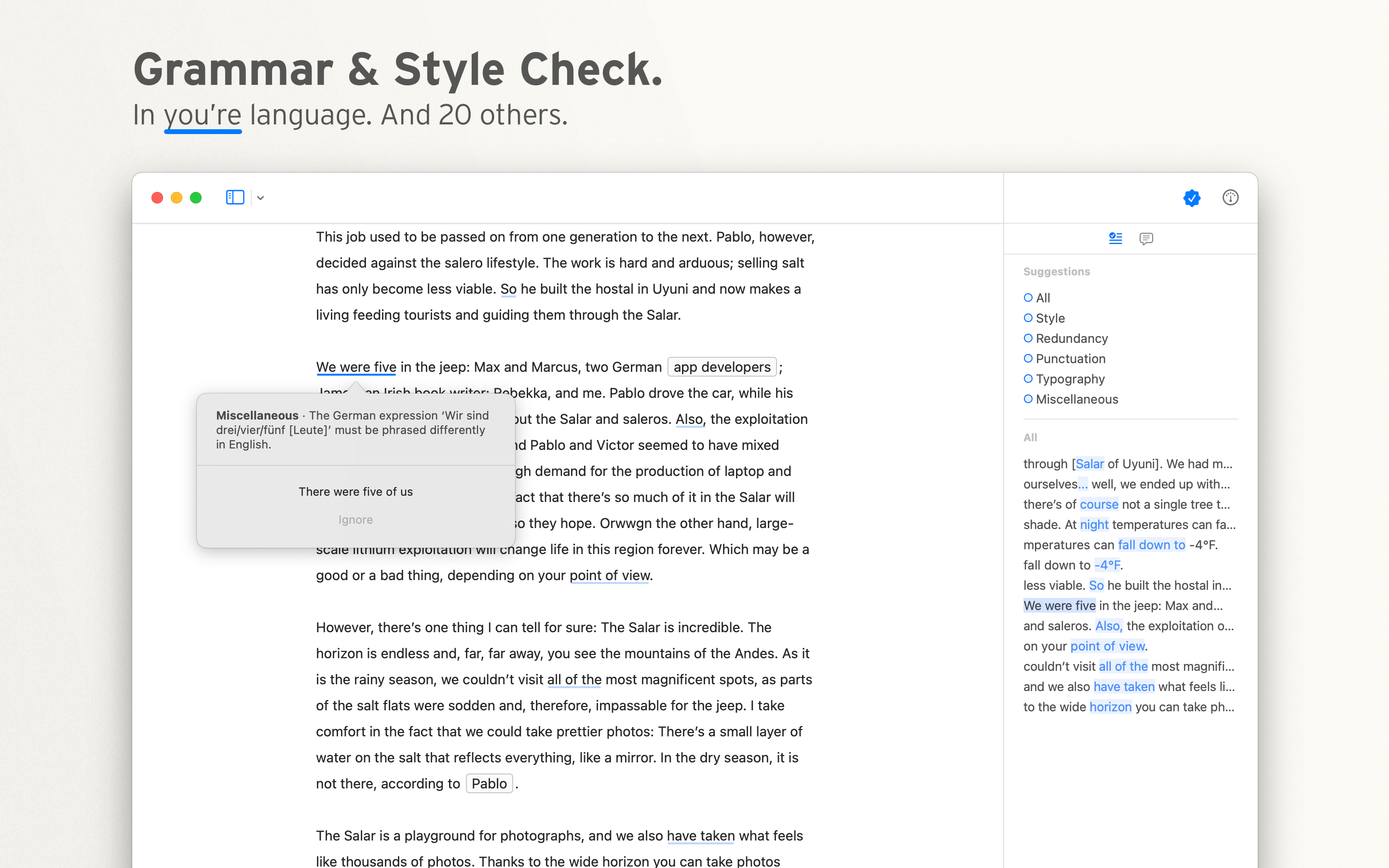 Screenshot of Ulysses Library