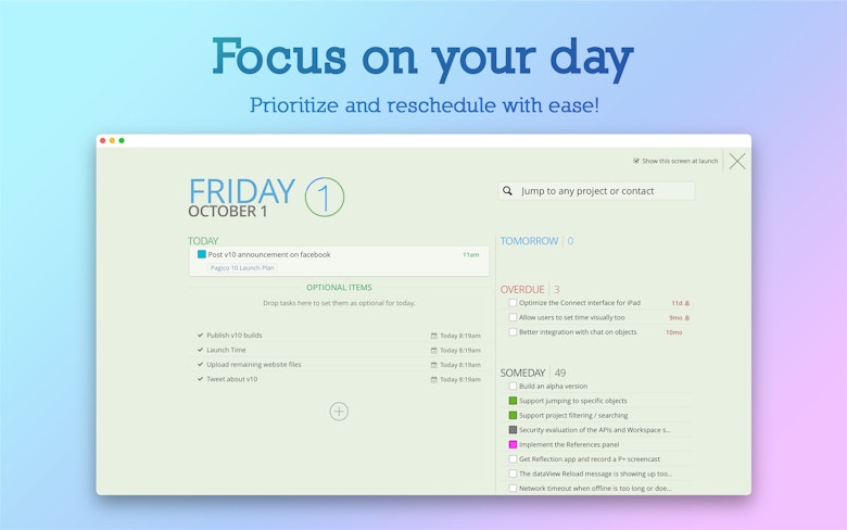 Focus on your day - Prioritize and reschedule with ease!
